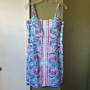 Lilly Pulitzer Blue and Pink Paisley Mini Dress